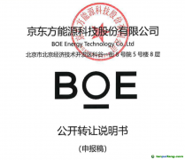 京東方能源科技申請(qǐng)新三板掛牌：聚焦綠色低碳主業(yè)，提升能源物聯(lián)網(wǎng)板塊市場競爭力